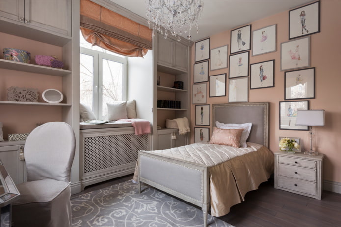 Schéma de couleurs d'une chambre d'adolescente