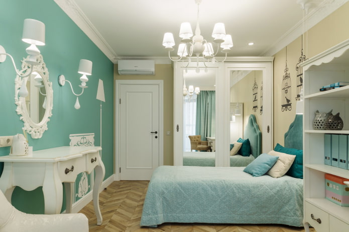 Chambre de 9 mètres carrés pour une fille