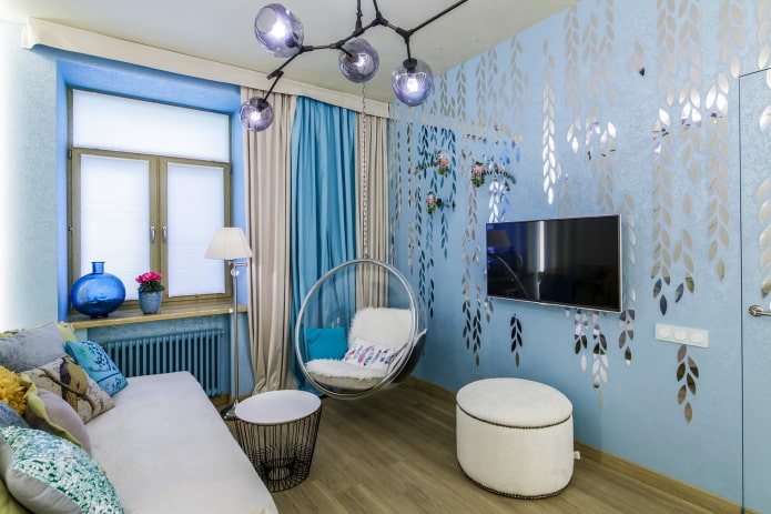 Chambre d'adolescente de style high-tech
