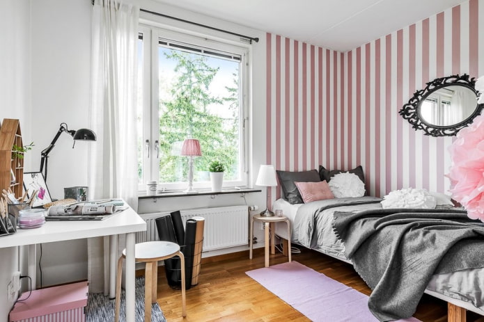 Chambre d'adolescente de style scandinave