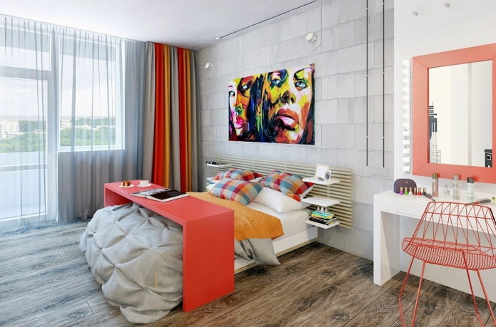 Chambre pour adolescente style loft