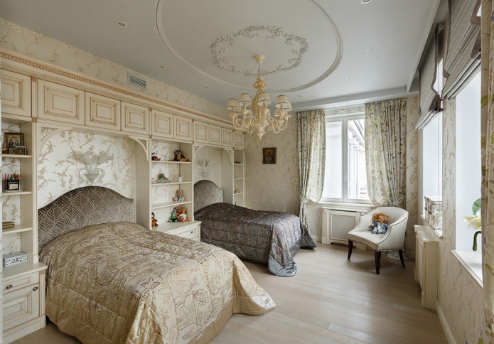 Chambre pour deux filles de style classique