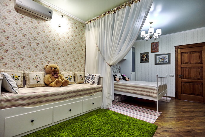 zonage d'une chambre pour deux filles