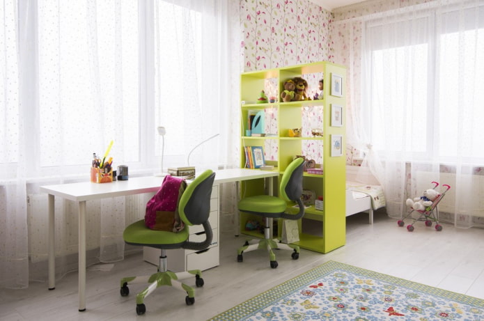 zonage d'une chambre pour deux filles