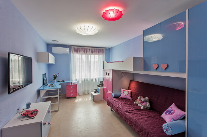 Aménagement de chambres pour deux filles d'âges différents 