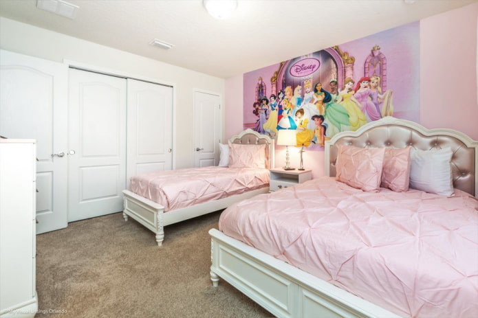 conception de chambre pour deux filles d'âges différents 