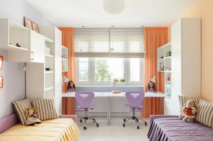 chambre d'enfant pour deux filles
