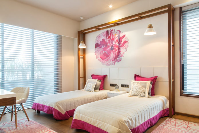 Chambre pour deux filles de style moderne