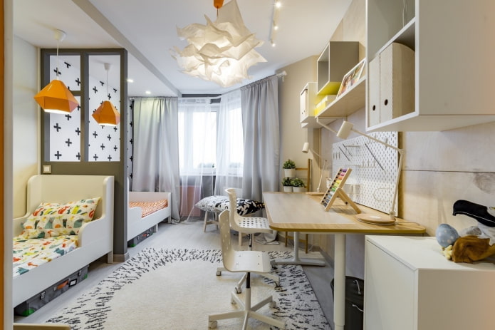 zonage d'une chambre pour deux filles