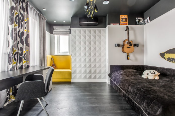 Schéma de couleurs d'une chambre d'adolescent