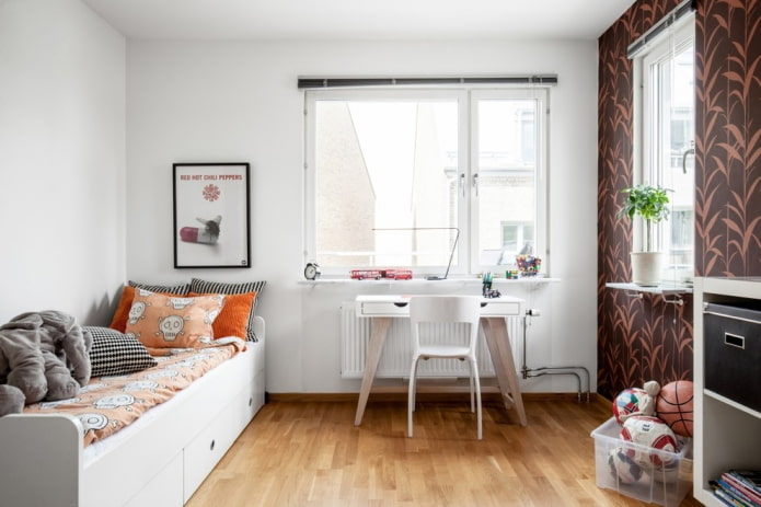 Chambre d'adolescent de style scandinave