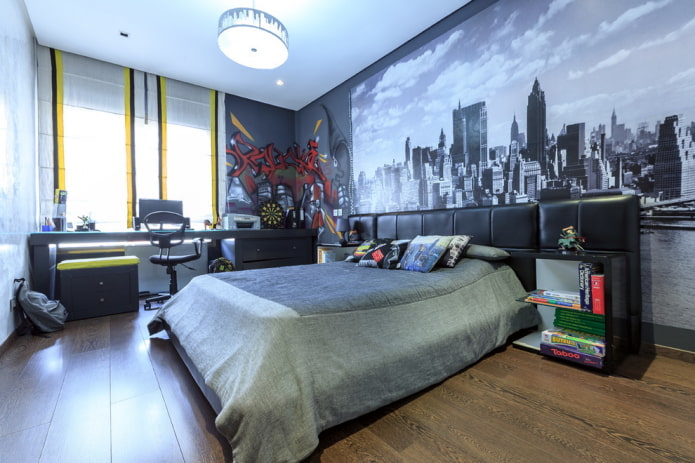 conception de grande chambre pour un adolescent