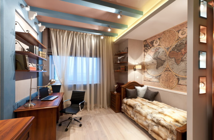 Éclairage d'une chambre pour un adolescent