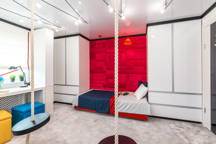 chambre d'adolescent de style hi-tech