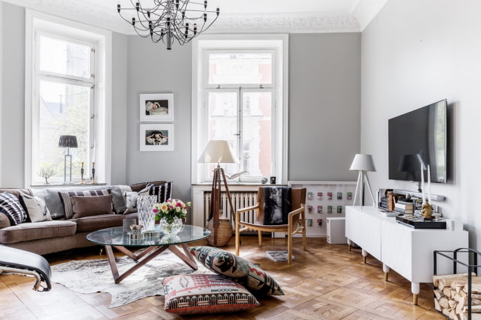 Commode TV dans le salon