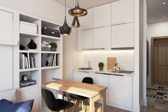 Aménagement studio 18 m² de style moderne