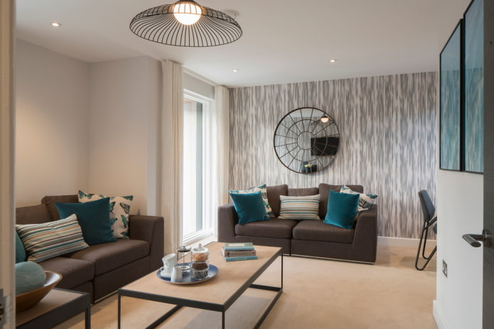 Combinaison marron et turquoise