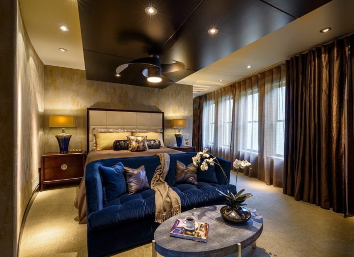 Structure de plafond beige et marron dans la Intérieur