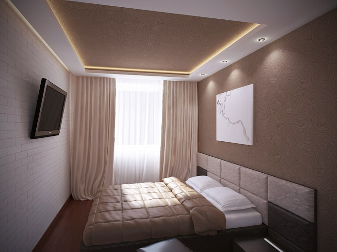 papier peint de plafond marron à l'intérieur