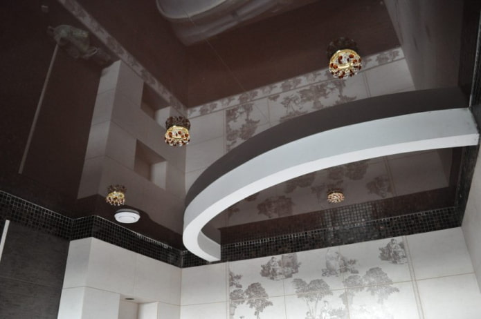 plafond marron brillant