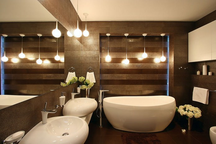 une baignoire autoportante dans un style moderne