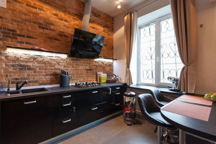 Rideaux courts de style loft