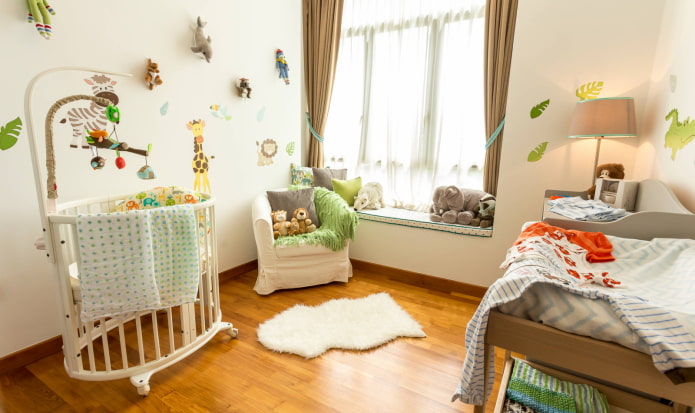 rideaux courts avec pinces à l'intérieur
