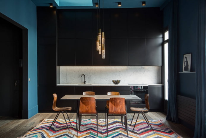 tapis dans la salle à manger de la cuisine
