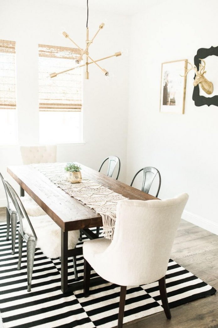 cuisine moderne avec tapis