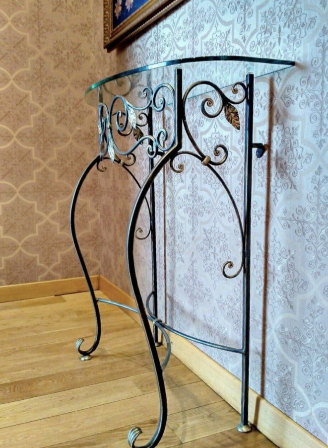 console forgée pour couloir