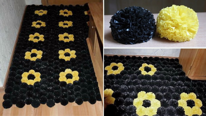 Un tapis fait de sacs
