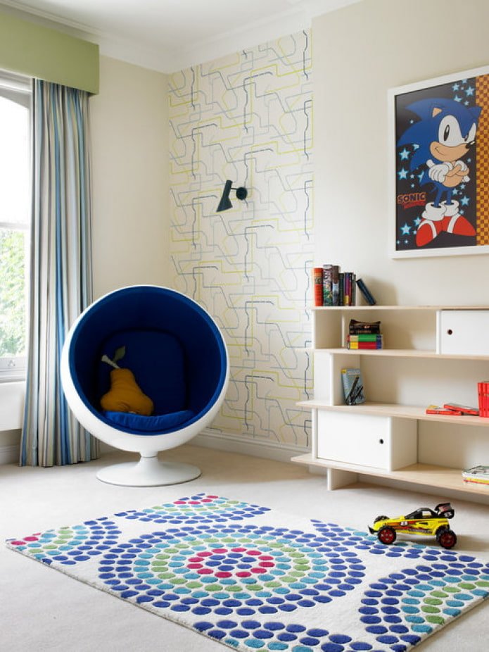 petit tapis dans la chambre d'enfant
