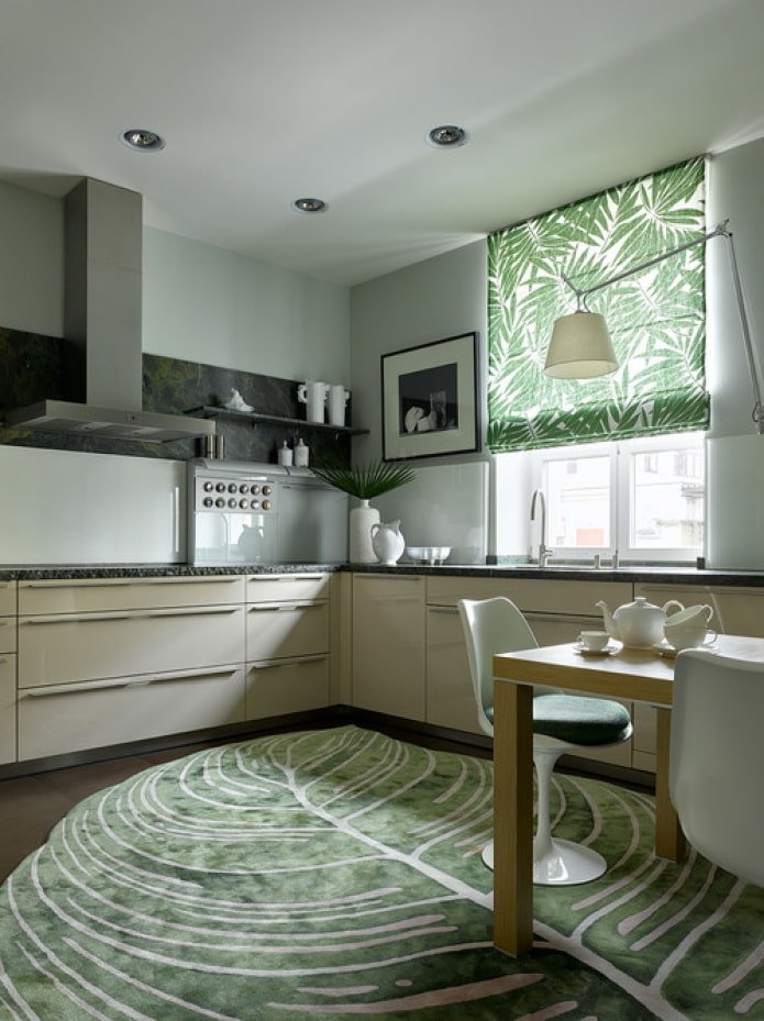 cuisine aux accents verts