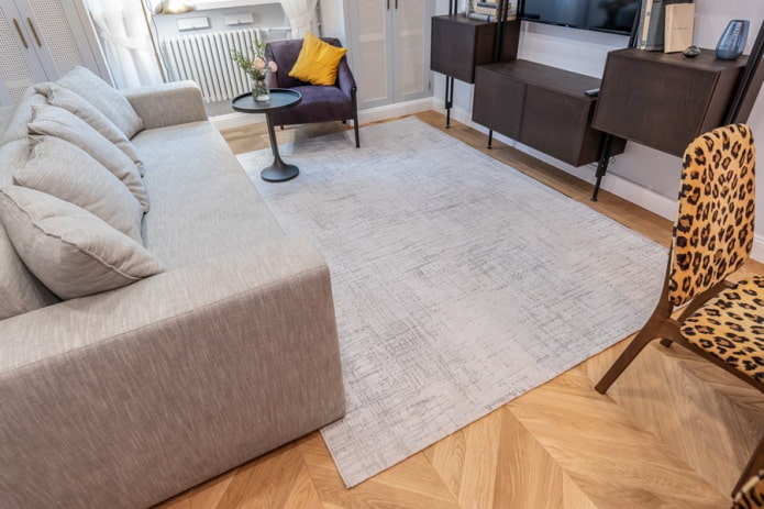Emplacement du tapis dans le salon
