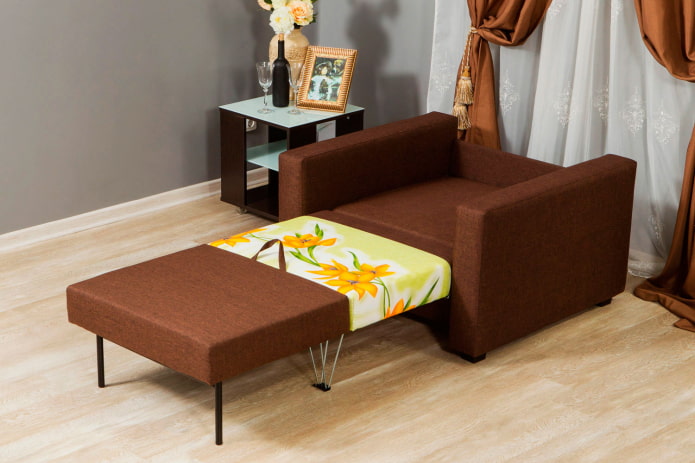 chaise pliante avec côtés intérieurs