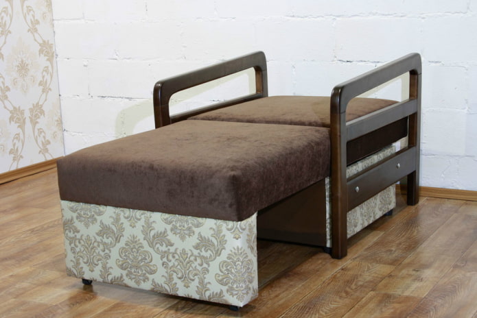 chaise pliante avec côtés intérieurs