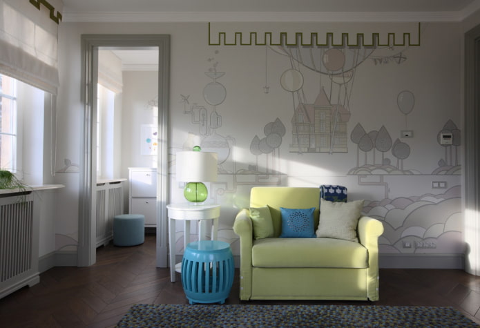 Chaise pliante à l'intérieur de la chambre des enfants