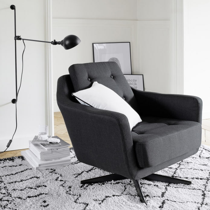 chaise pivotante souple