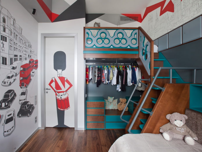 Chambre d'enfant avec armoire
