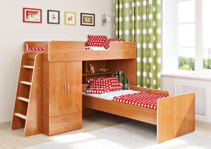 meubles d'angle dans la chambre de bébé
