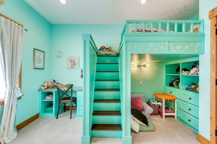 lit mezzanine turquoise