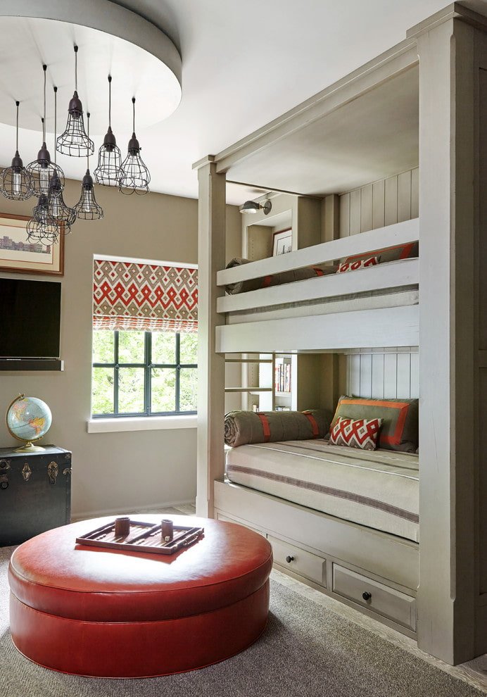 Chambre d'enfant avec deux lits