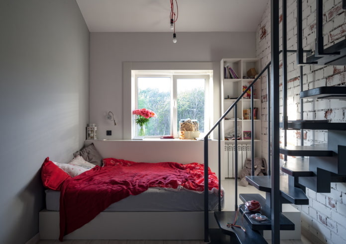 lit dans un petit duplex