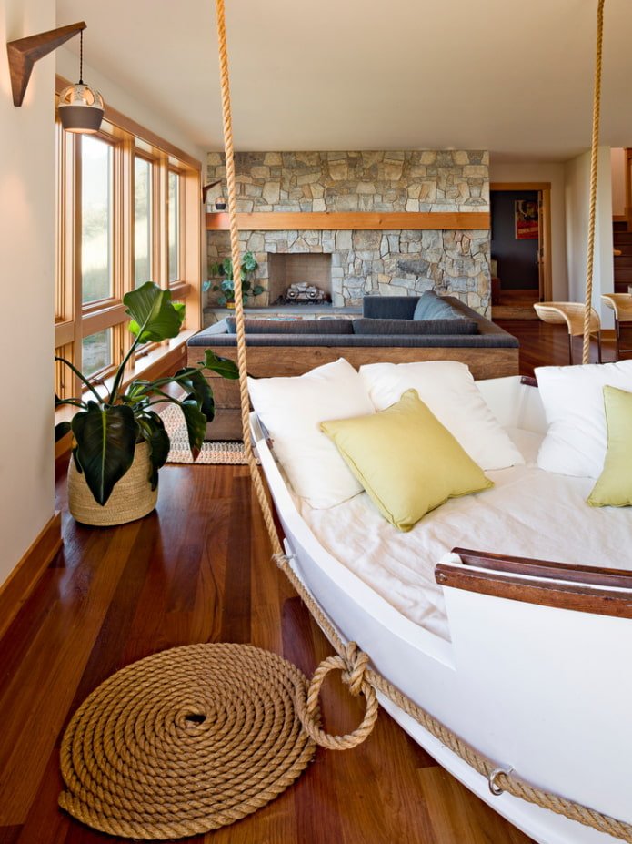 Style écologique dans la chambre-salon