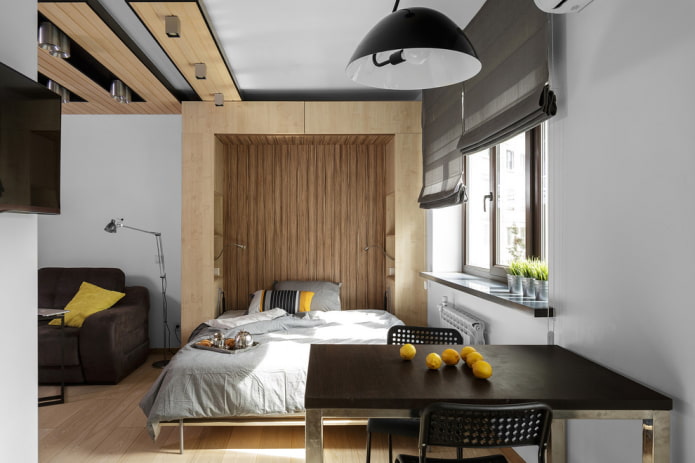 niche avec un lit pliant à l'intérieur