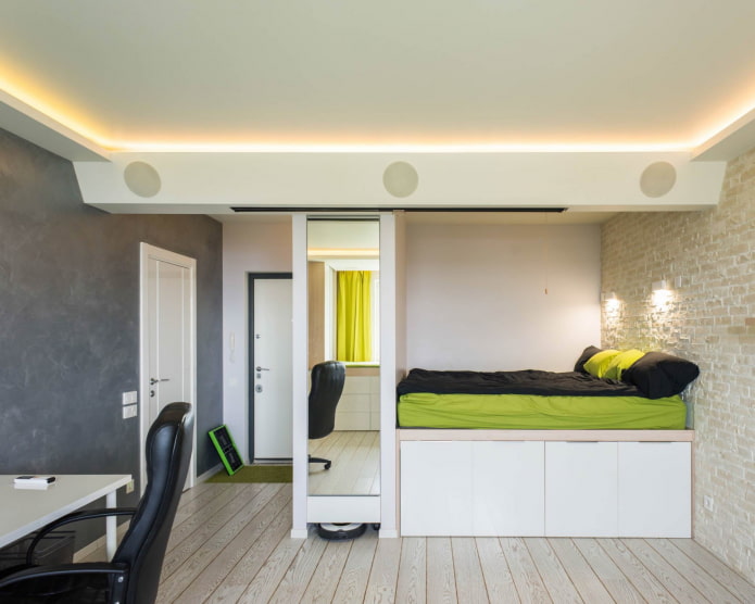 Podium haut pour un lit