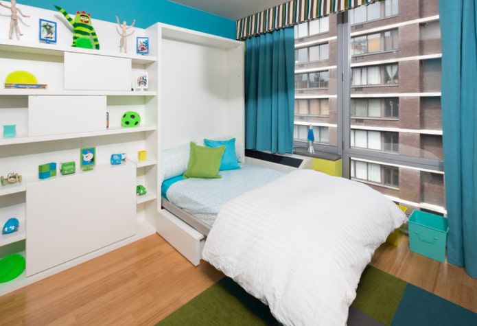 Lit intégré dans la chambre d'enfant