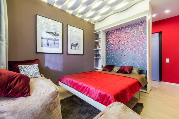 Design de lit intégré à l'intérieur