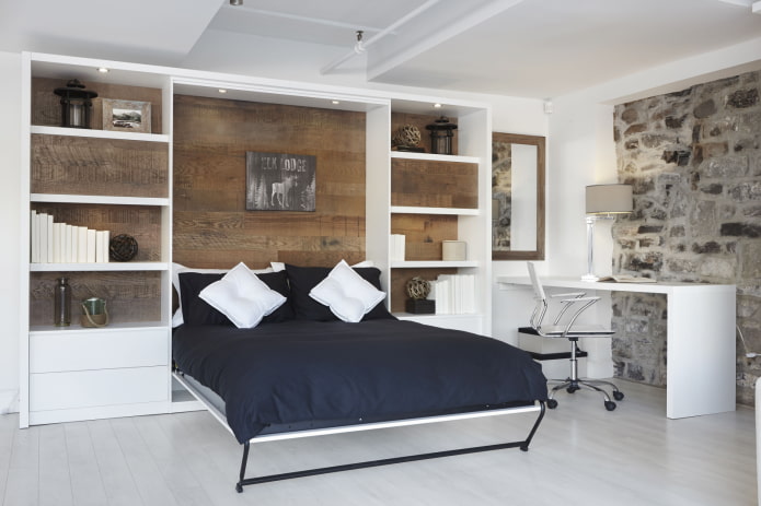 Design de lit intégré à l'intérieur