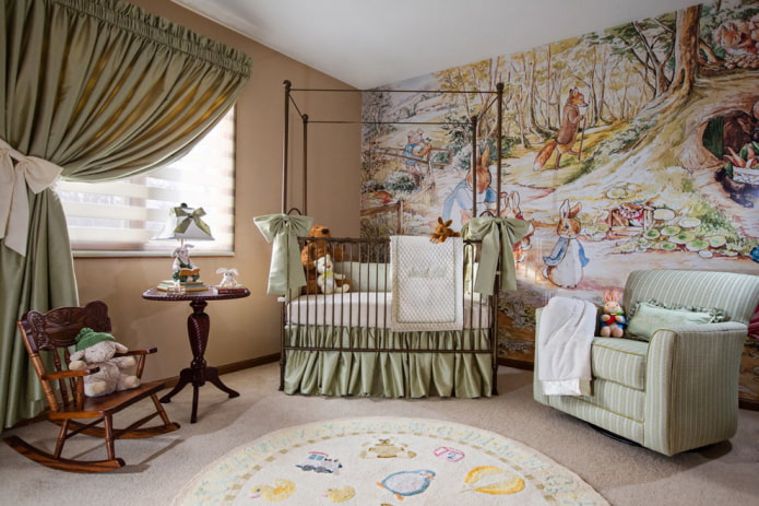 Lit d'enfant forgé à l'intérieur